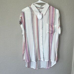NWT Multi striped blouse